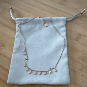 Stella & Dot Silver Necklace with Teardrop Accents